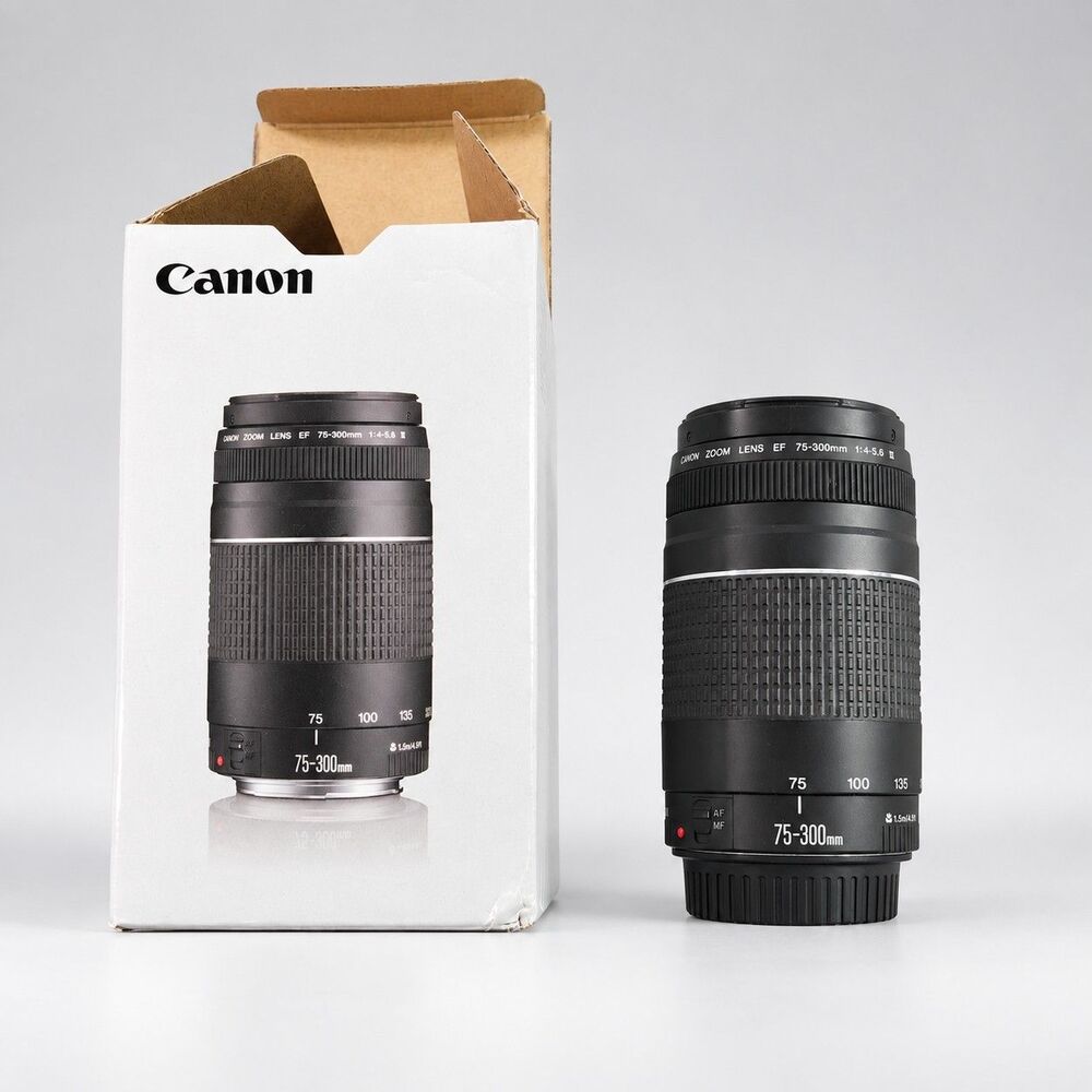 New Canon EF 75-300mm f/4-5.6 III Telephoto Zoom Lens for EOS DSLR w/ Box